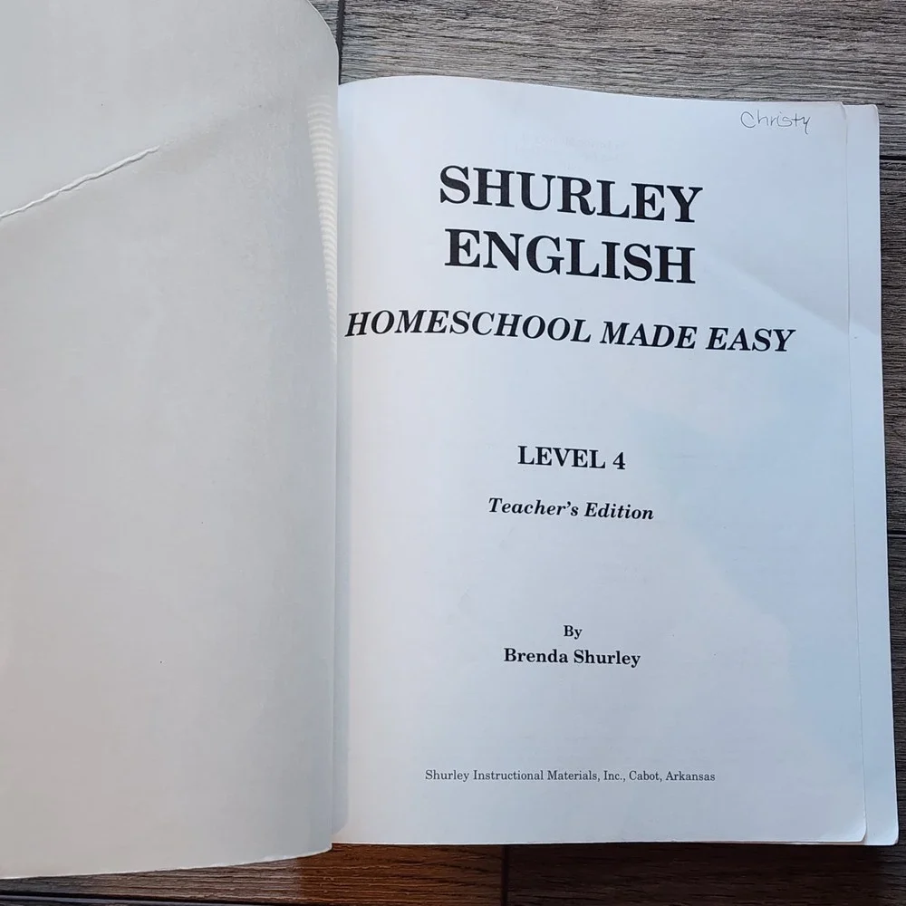 Lot Shurley English Homeschooling Grammar Composition Teacher's Manuals 1, 3, 4